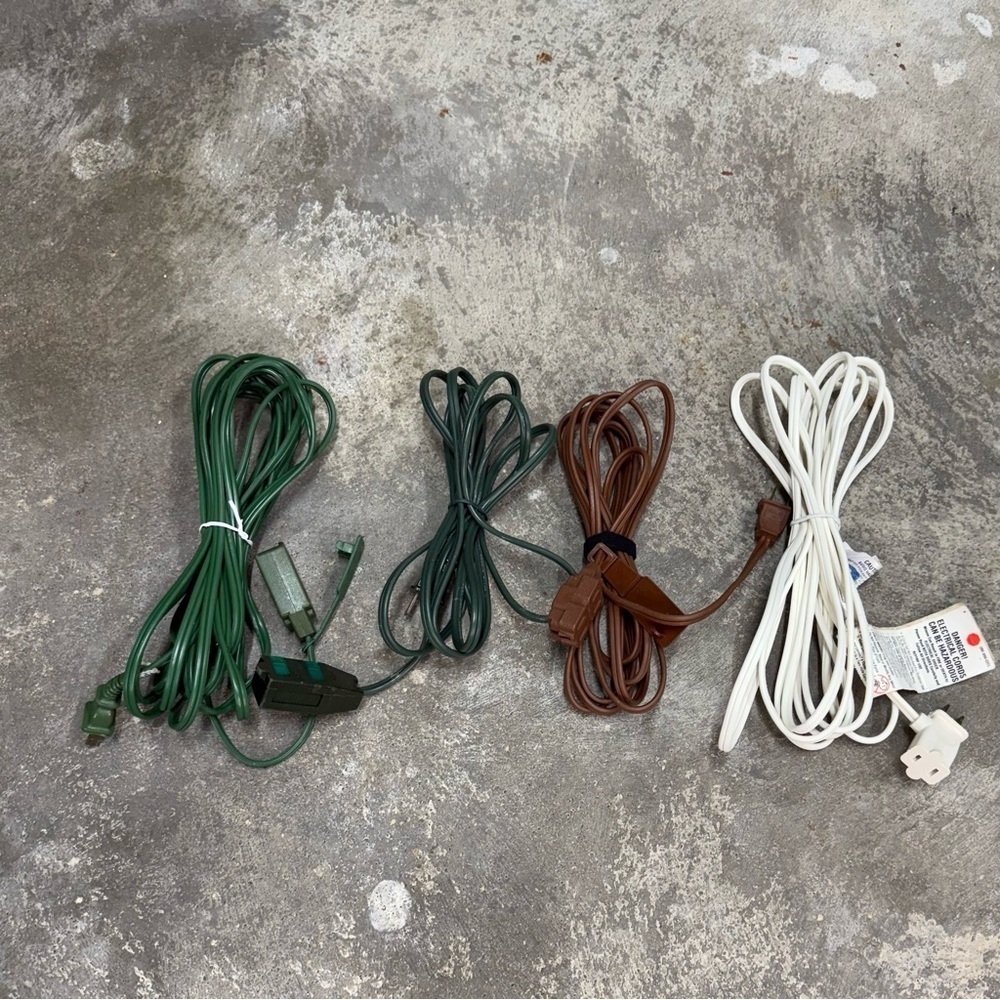 Vintage Christmas Extension Cord Bundle Indoor Outdoor
